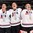 KANATA, CANADA - APRIL 9: Team USA sing their national anthem after a 3-2 victory over Team Canada during gold medal round action at the 2013 IIHF Ice Hockey Women's World Championship. (Photo by Jana Chytilova/HHOF-IIHF Images)